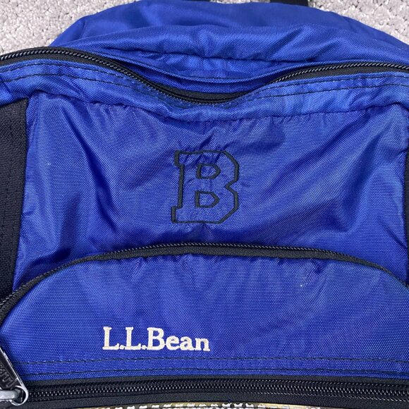 LL Bean Deluxe Book Pack Kids BookPack Backpack School Bag Blue Reflective Nylon - Picture 7 of 10